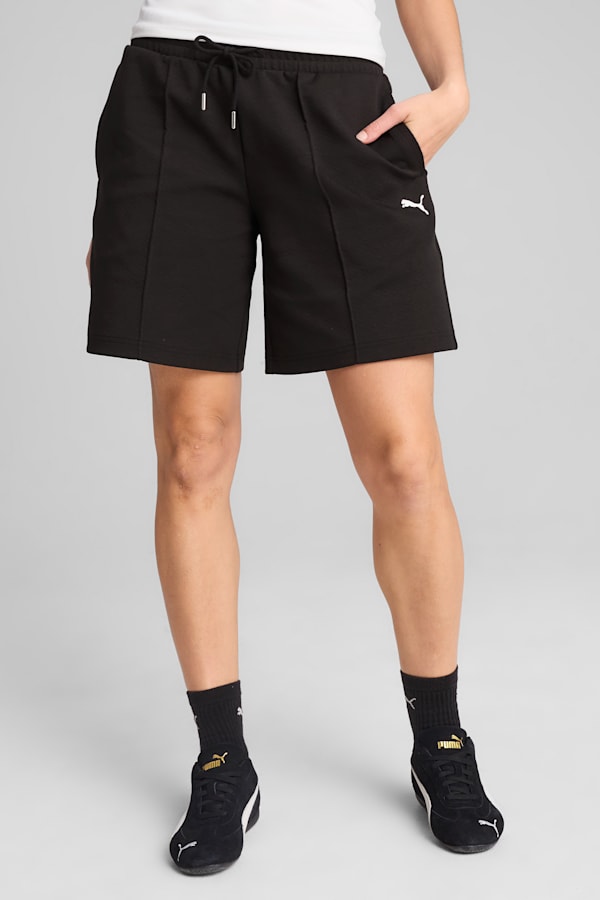 WARDROBE ESS Relaxed Long Line 8" Shorts Women, PUMA Black, extralarge